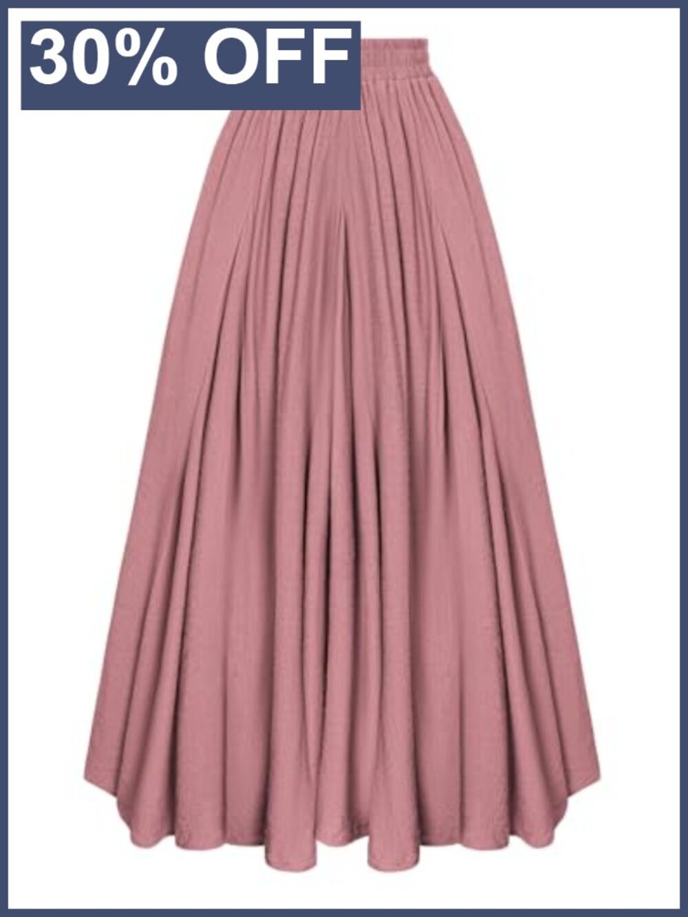Women's Maxi Skirt Long Flowy Boho Renaissance A-Line with Pockets